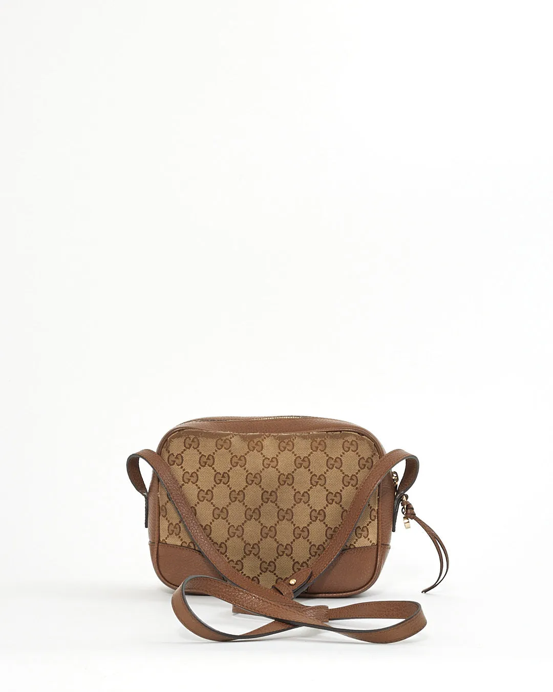 Gucci Brown Monogram Canvas Bree Camera Crossbody Bag