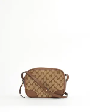 Gucci Brown Monogram Canvas Bree Camera Crossbody Bag