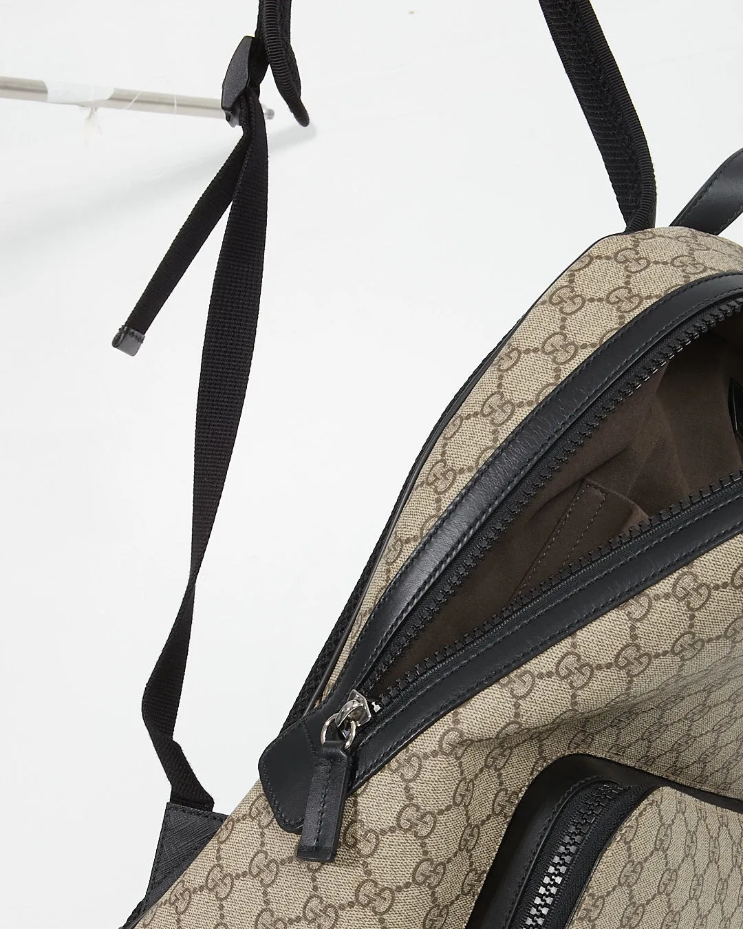Gucci GG Supreme Canvas/Leather Medium Backpack