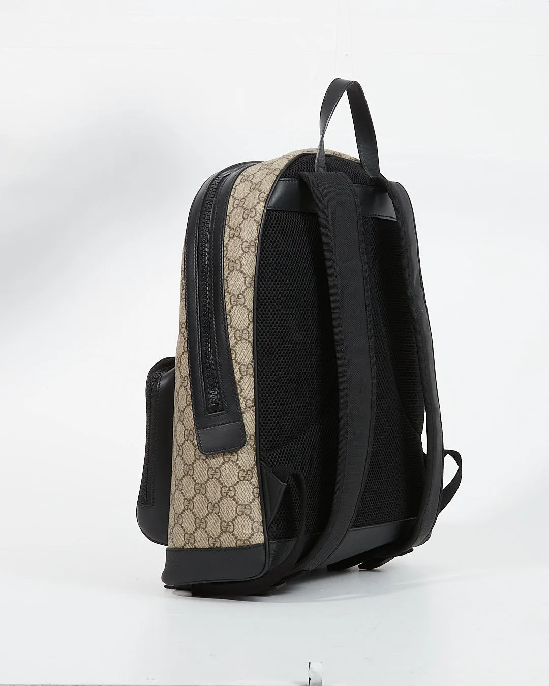 Gucci GG Supreme Canvas/Leather Medium Backpack