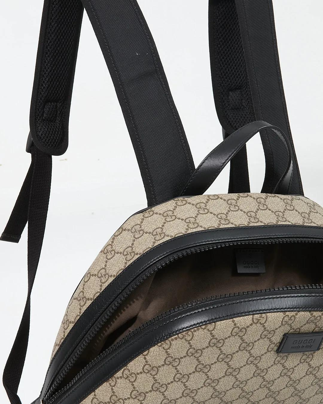 Gucci GG Supreme Canvas/Leather Medium Backpack