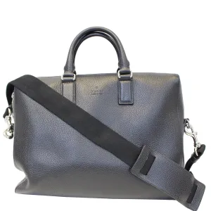 GUCCI Leather Business Briefcase Bag Black 387074