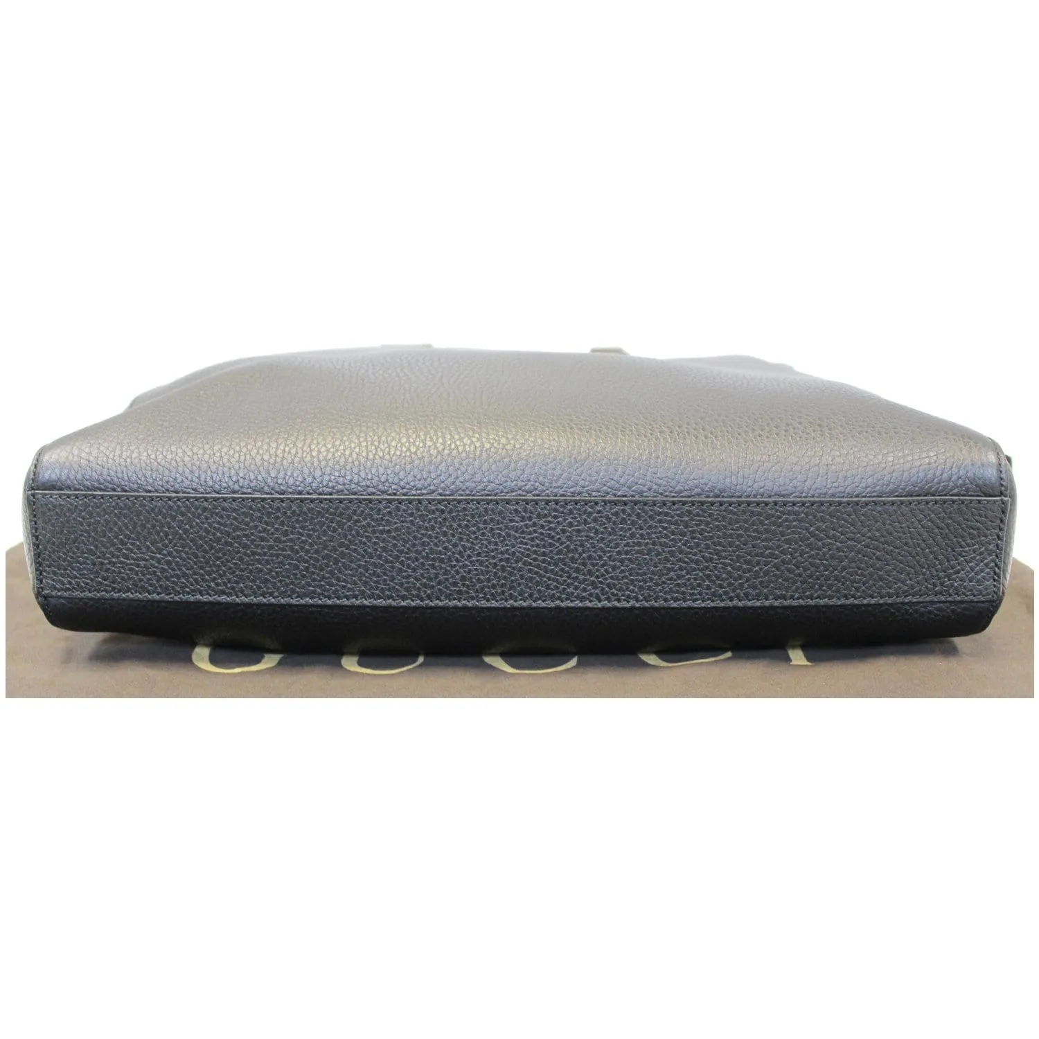 GUCCI Leather Business Briefcase Bag Black 387074