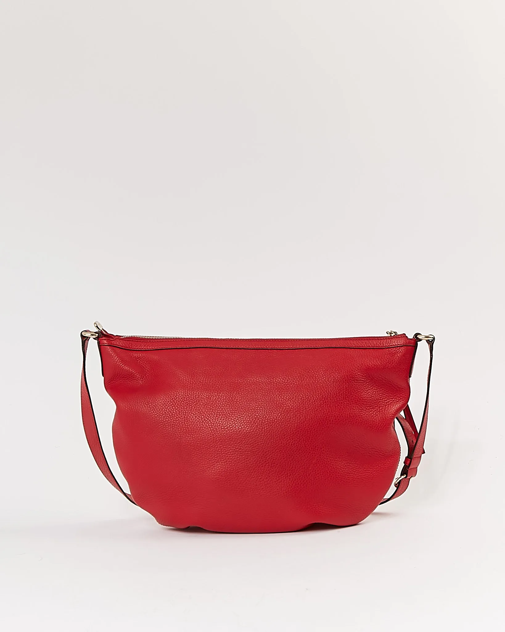Gucci Red Pebbled Leather Soho Crossbody Bag
