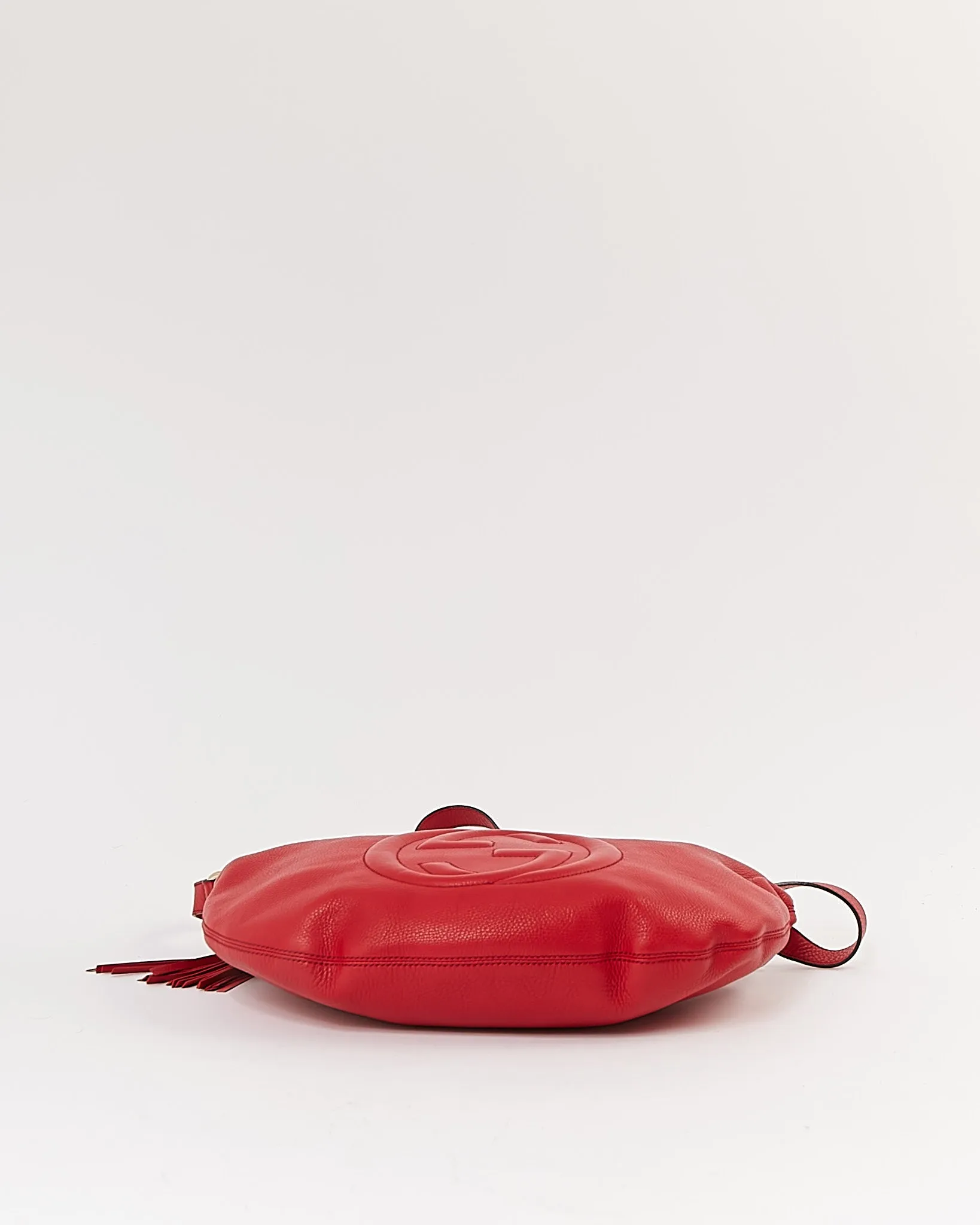 Gucci Red Pebbled Leather Soho Crossbody Bag