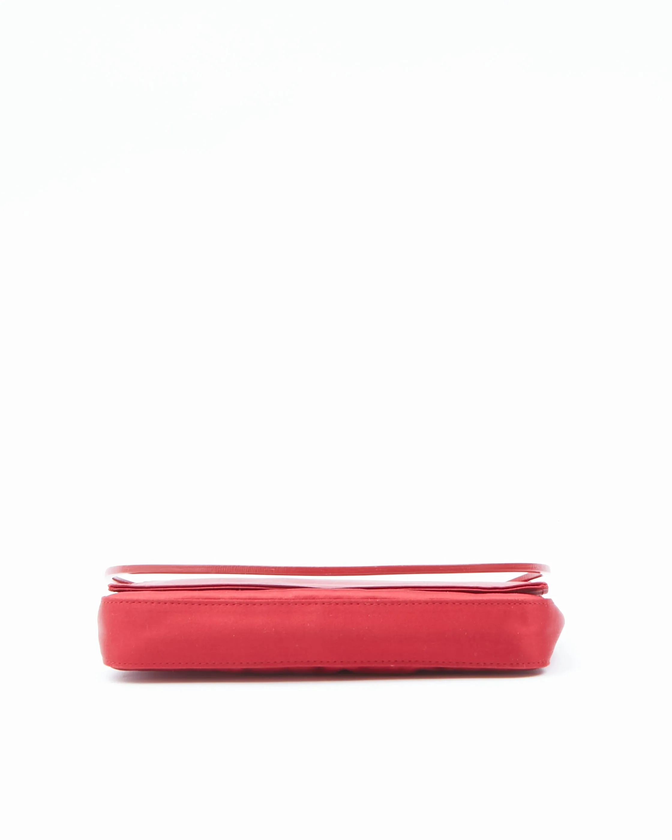 Gucci Red Satin Evening Shoulder Bag
