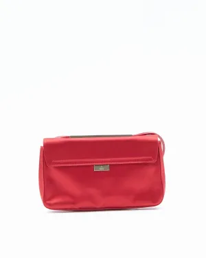 Gucci Red Satin Evening Shoulder Bag