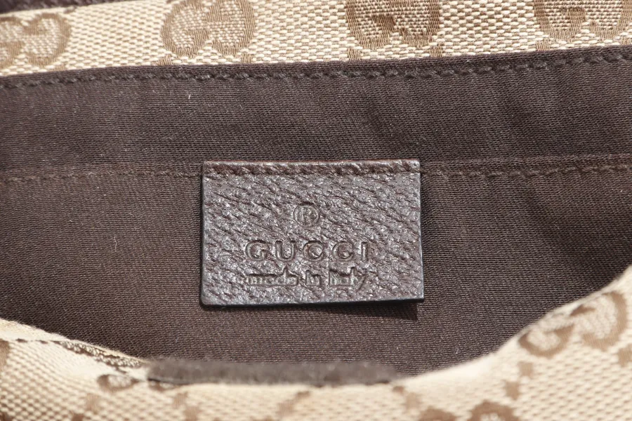 GUCCI SHELLY LINE GG WAIST BAG (180691) CANVAS WITH DUST COVER