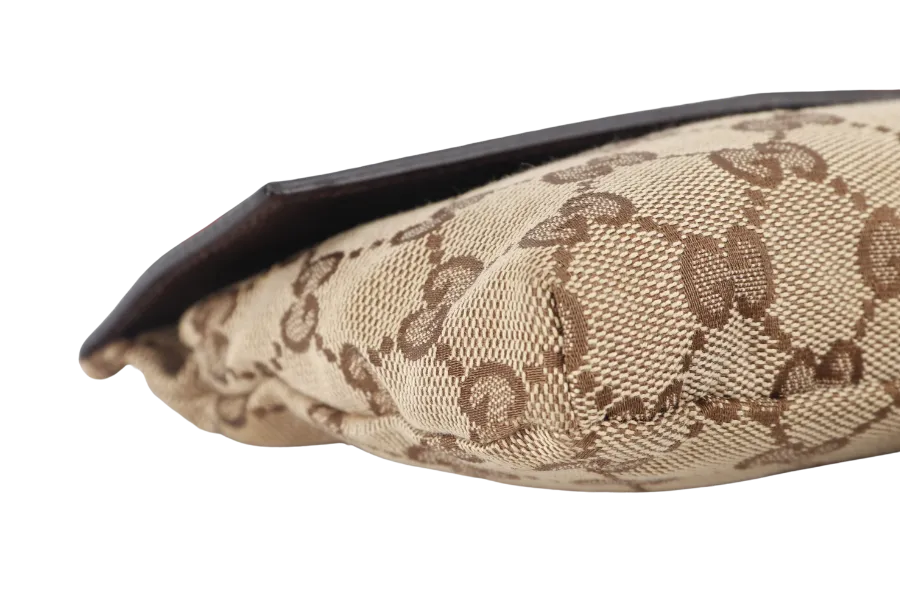 GUCCI SHELLY LINE GG WAIST BAG (180691) CANVAS WITH DUST COVER