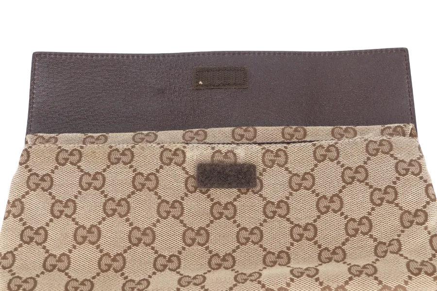 GUCCI SHELLY LINE GG WAIST BAG (180691) CANVAS WITH DUST COVER