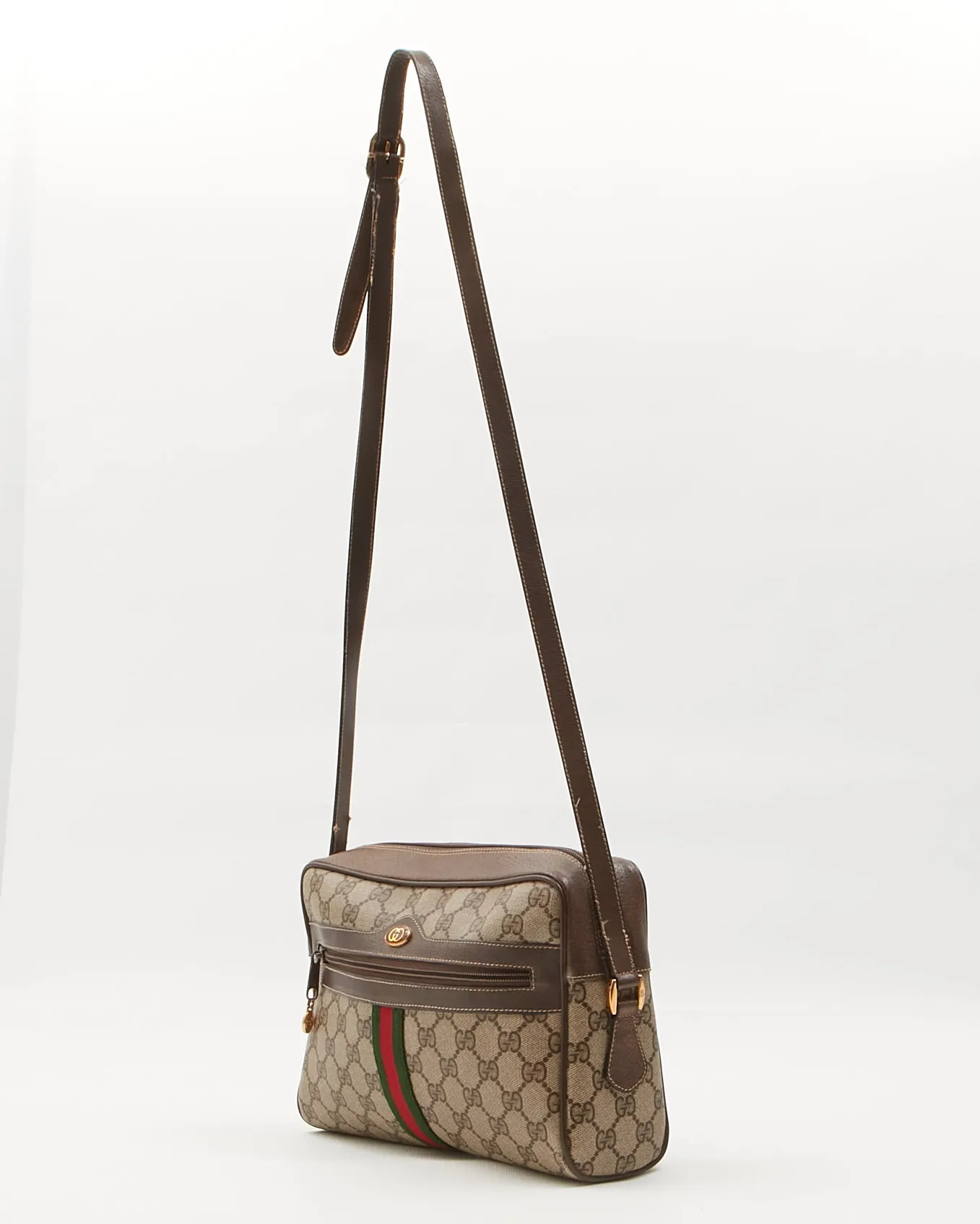 Gucci Vintage GG Supreme Plus Ophidia Crossbody Bag