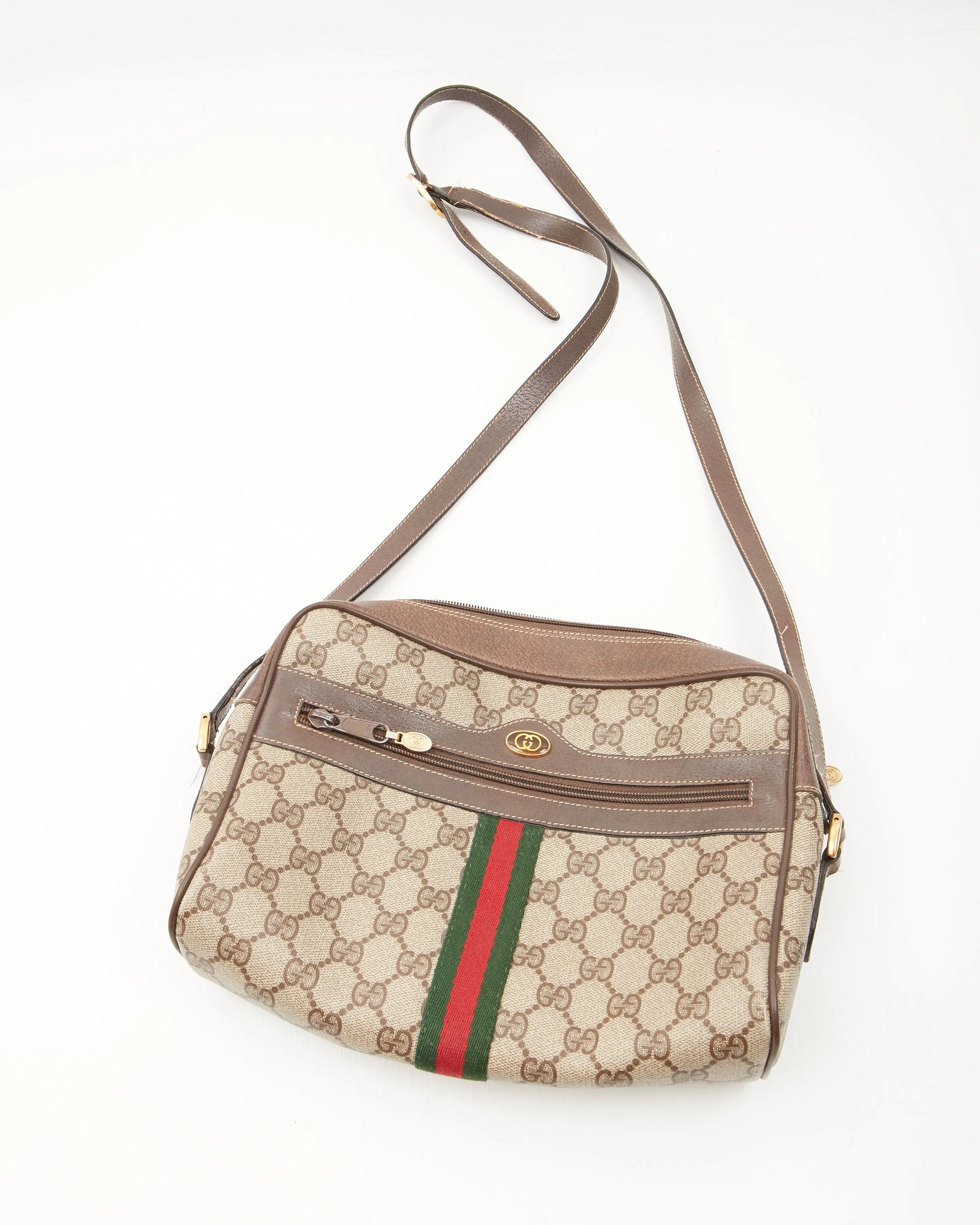 Gucci Vintage GG Supreme Plus Ophidia Crossbody Bag