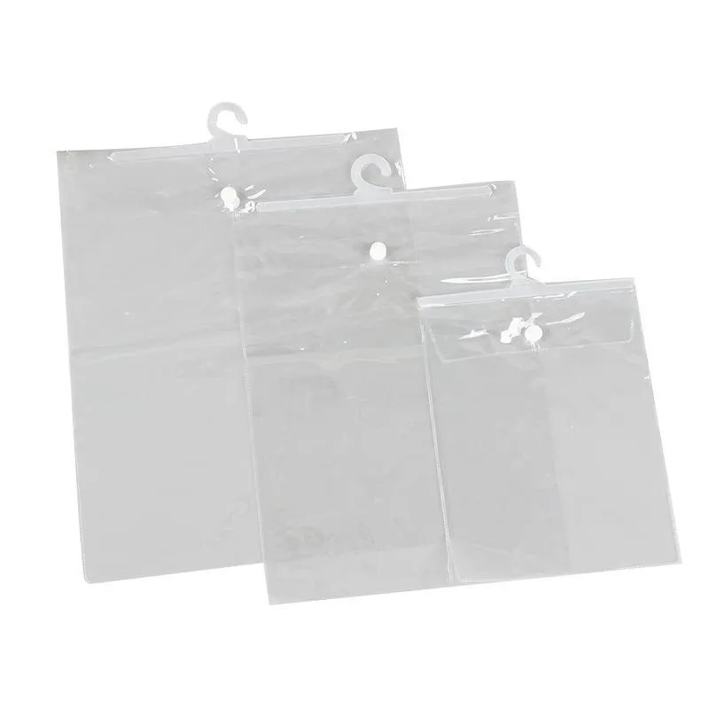 Hanging Storage Bags 100PCS 7Sizes PVC Clear