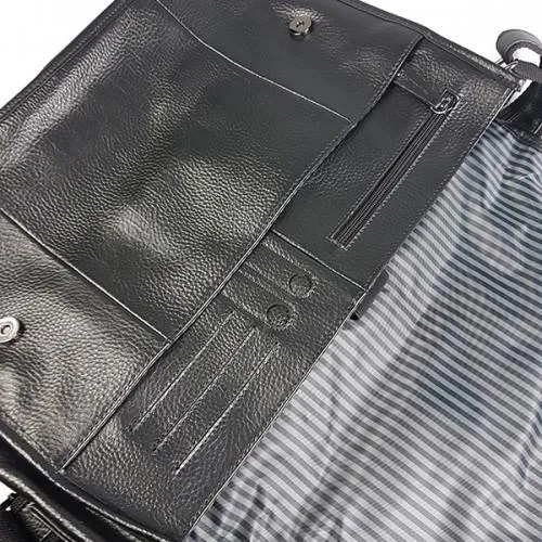 HARRY - Men's Black Leather Business Satchel Bag