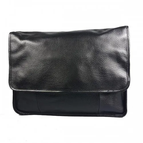 HARRY - Men's Black Leather Business Satchel Bag
