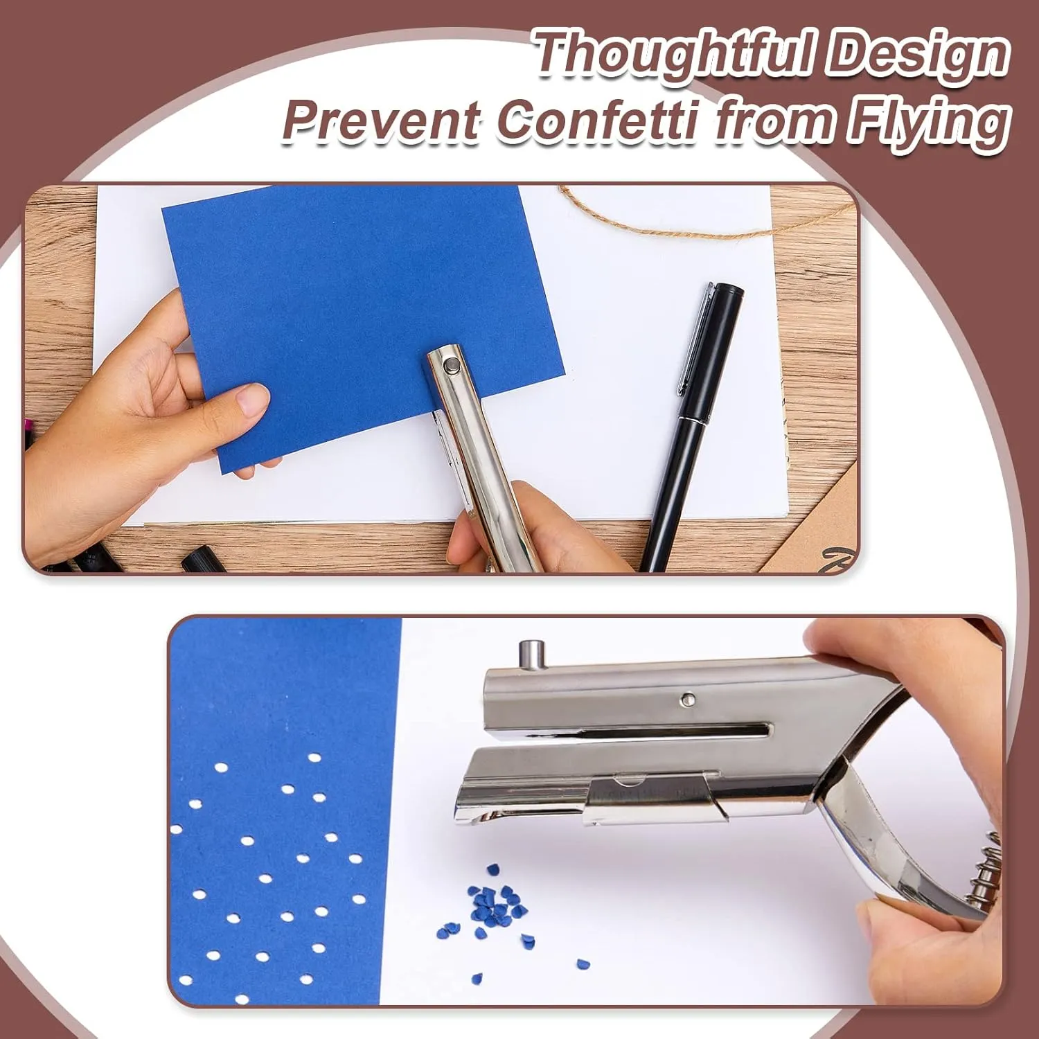Heavy Duty Hole Punch Single One Hole Puncher Paper Hole Punch Long Reach Reduce