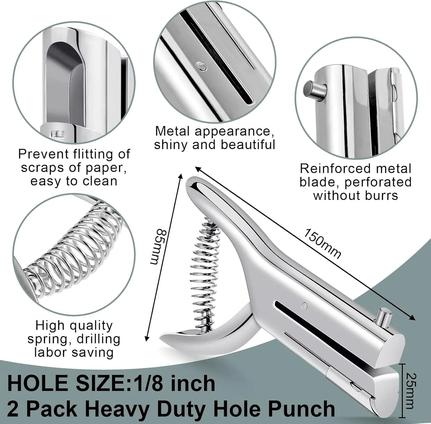Heavy Duty Hole Punch Single One Hole Puncher Paper Hole Punch Long Reach Reduce