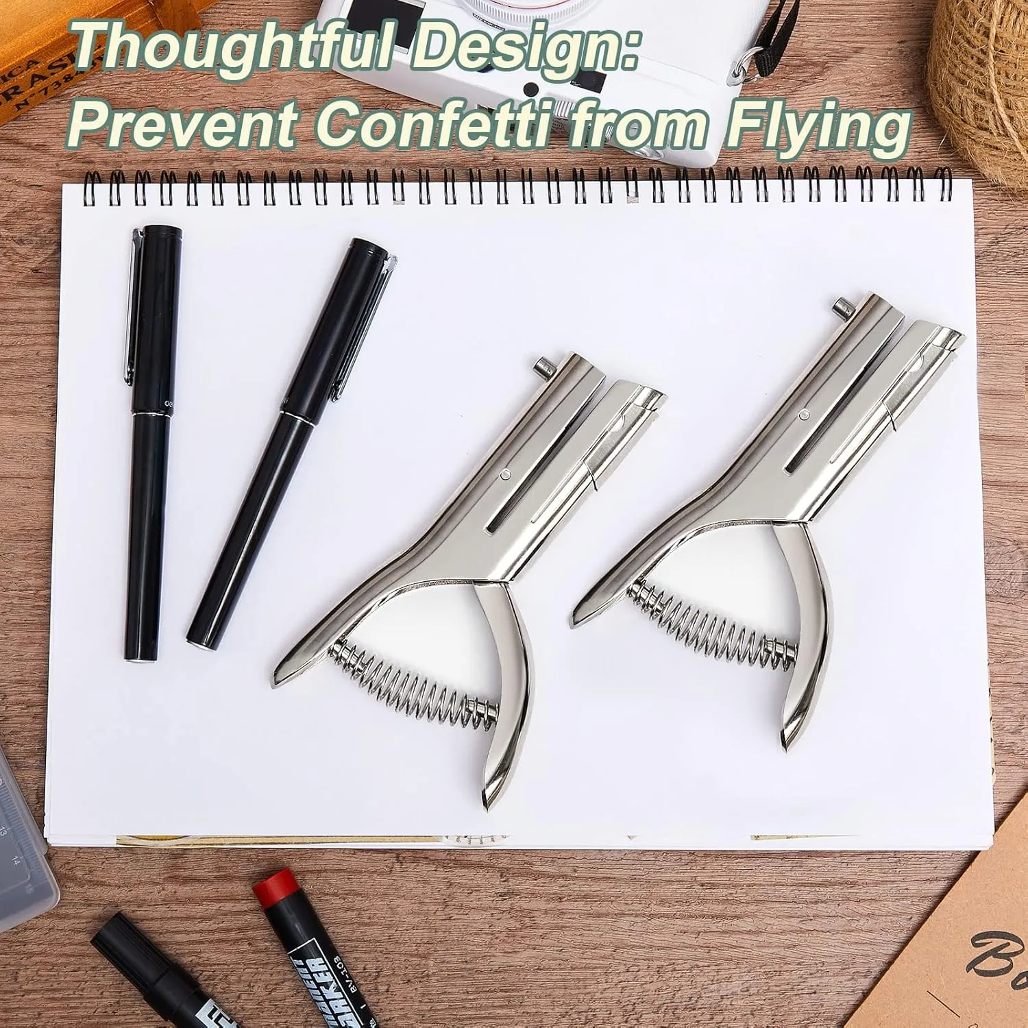 Heavy Duty Hole Punch Single One Hole Puncher Paper Hole Punch Long Reach Reduce