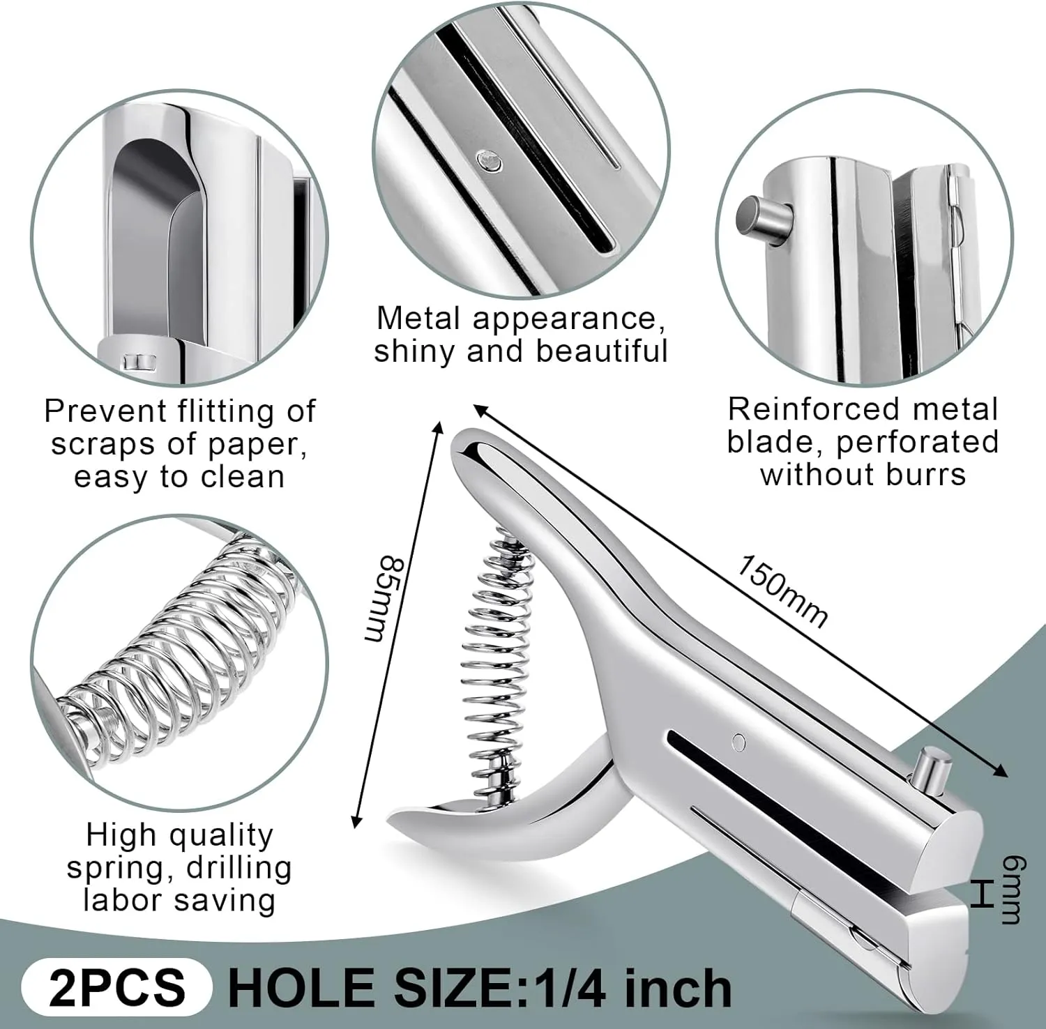 Heavy Duty Hole Punch Single One Hole Puncher Paper Hole Punch Long Reach Reduce