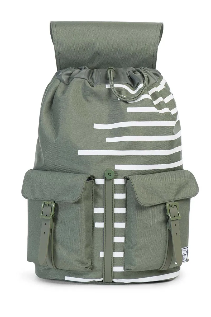 HERSCHEL DAWSON BACKPACK LICHEN GREEN OFFSET STRIPE