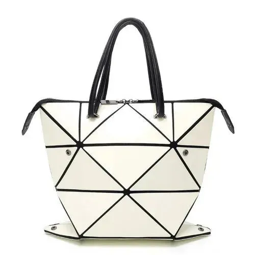 High Quality Geometric Rhombus PU Female Handbag