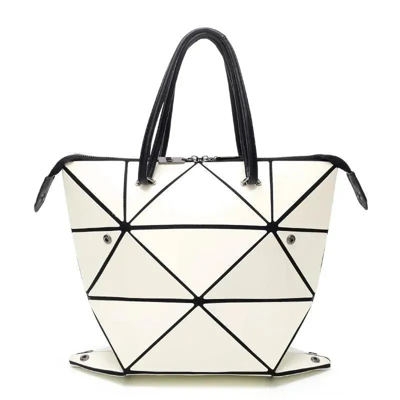 High Quality Geometric Rhombus PU Female Handbag