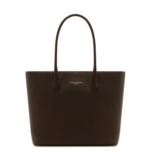 Honoré Lysanne brown calfskin leather shopper