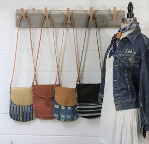 Indigo   Leather Crossbody Bag