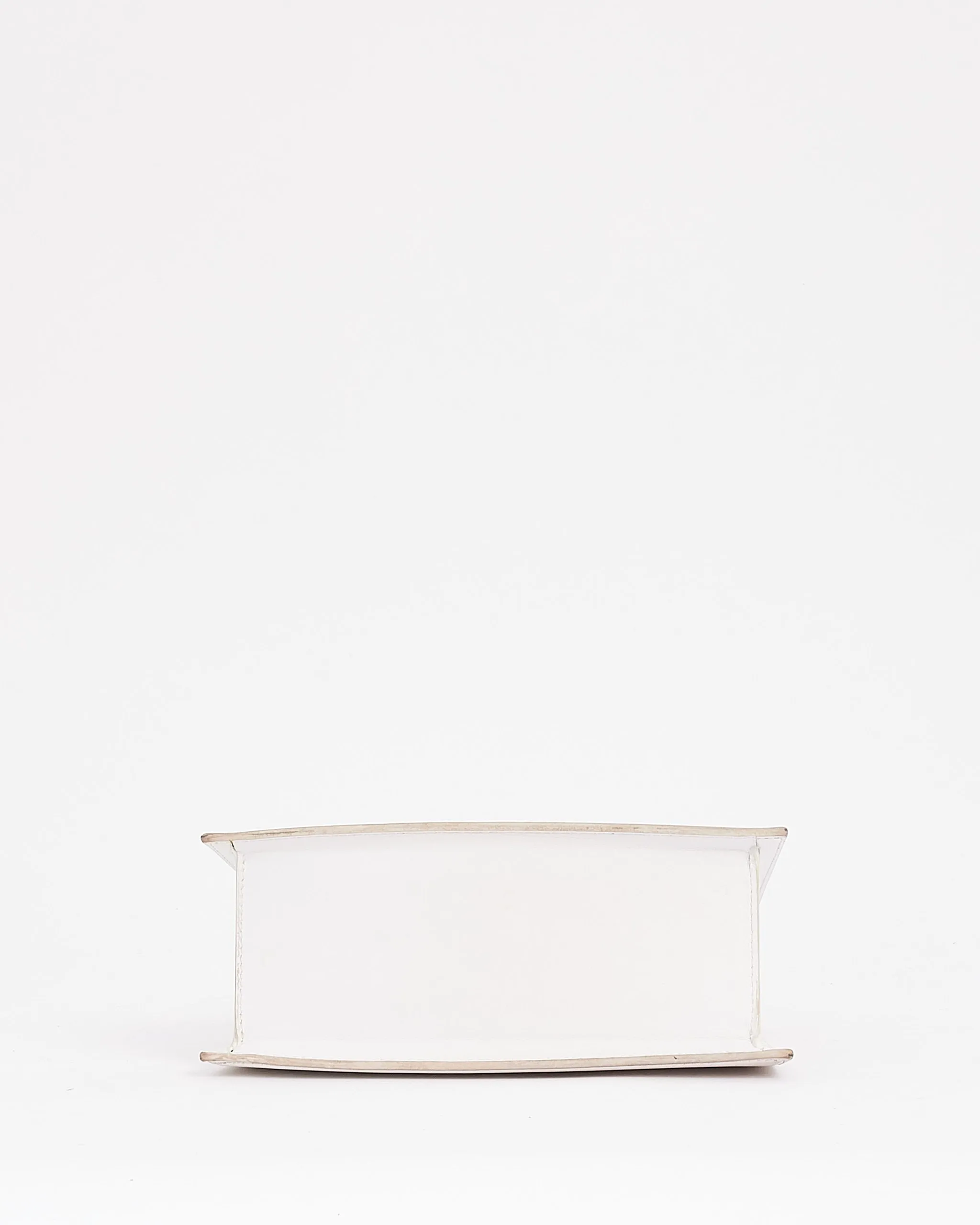 Jacquemus White Leather Le Papier Le Grand Chiquito Bag
