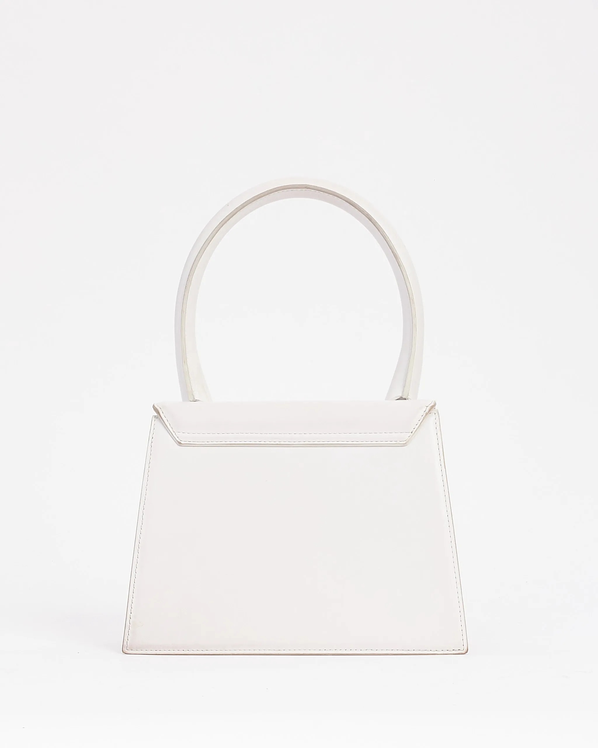 Jacquemus White Leather Le Papier Le Grand Chiquito Bag