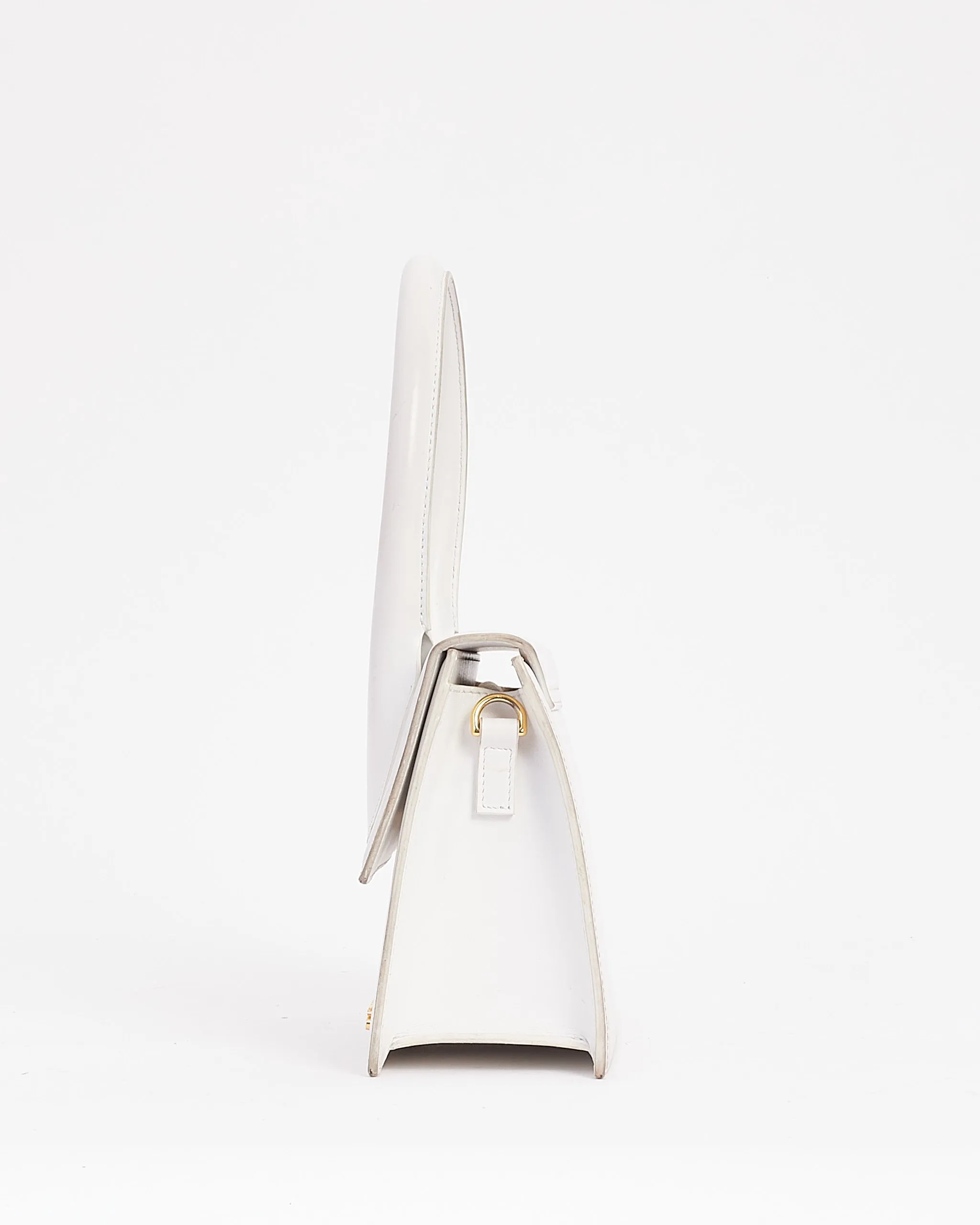 Jacquemus White Leather Le Papier Le Grand Chiquito Bag
