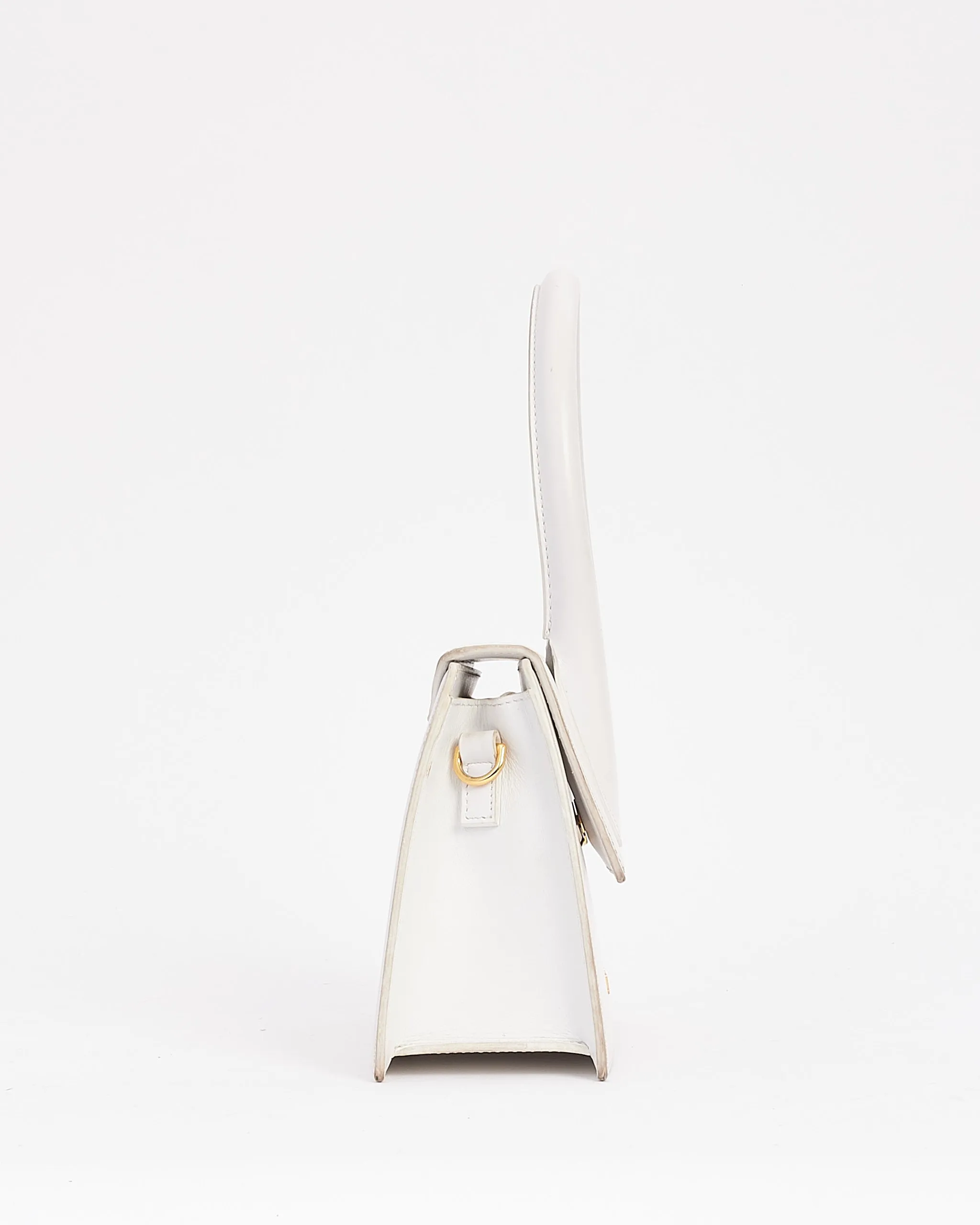Jacquemus White Leather Le Papier Le Grand Chiquito Bag