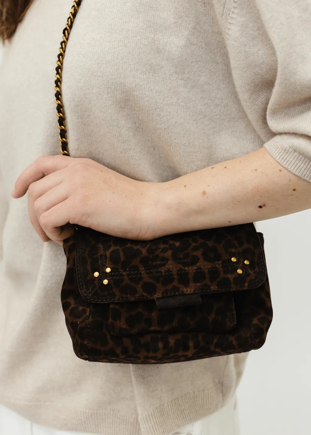 Jerome Dreyfuss Lulu Small Imprime Léopard Naturel