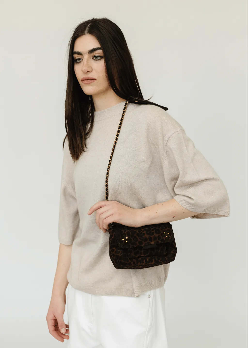 Jerome Dreyfuss Lulu Small Imprime Léopard Naturel