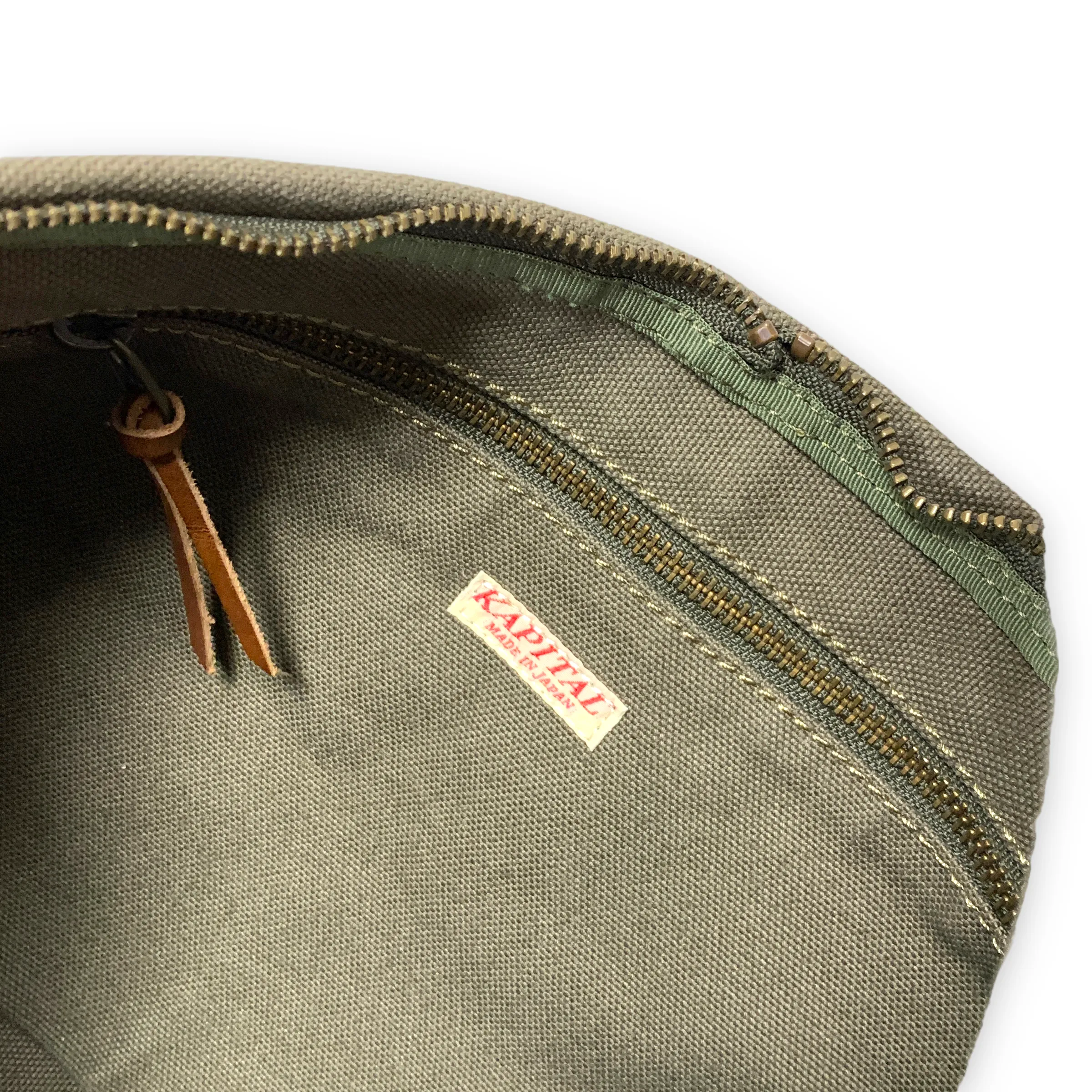 Kapital #6 Cotton Canvas Little Snufkin Bag Olive
