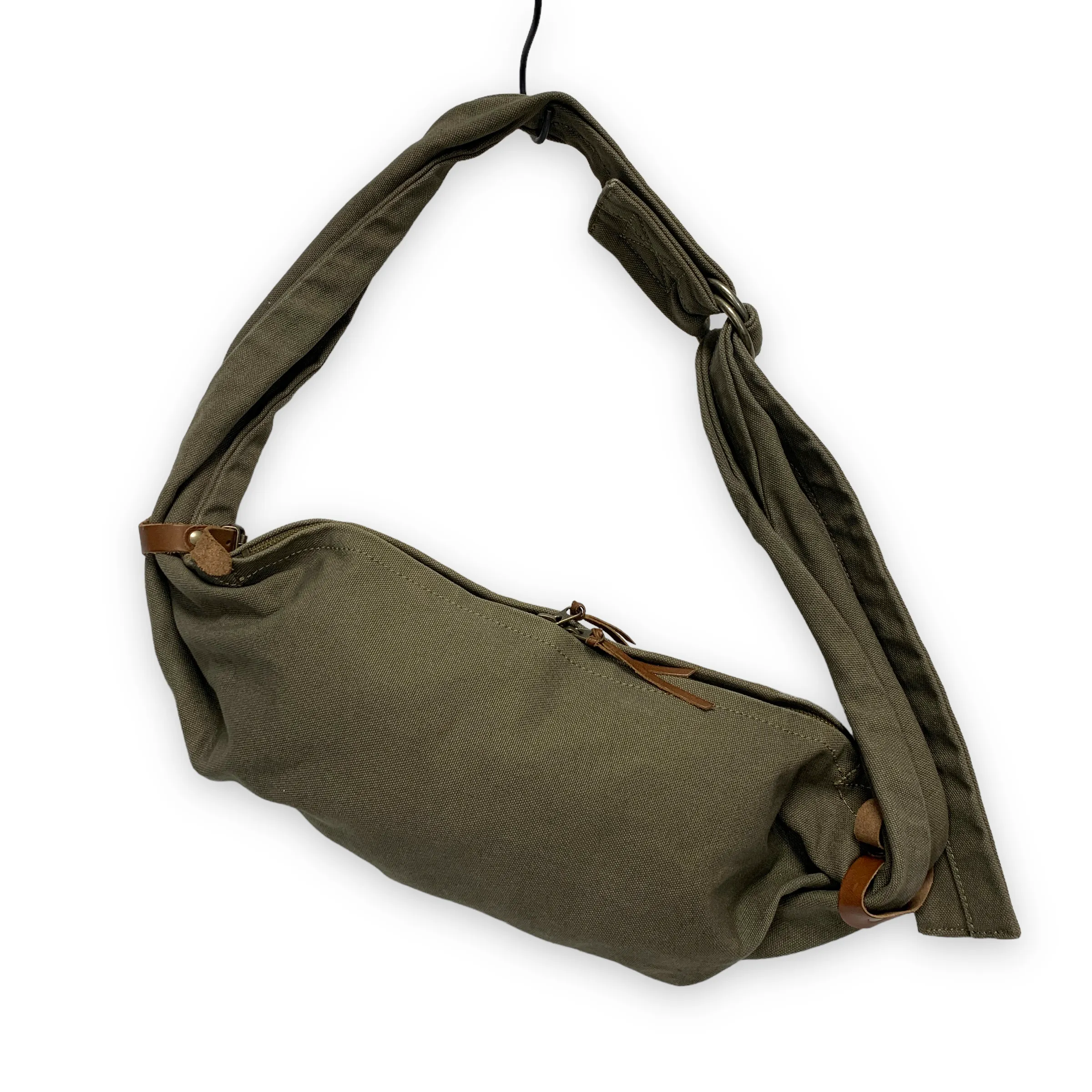 Kapital #6 Cotton Canvas Little Snufkin Bag Olive