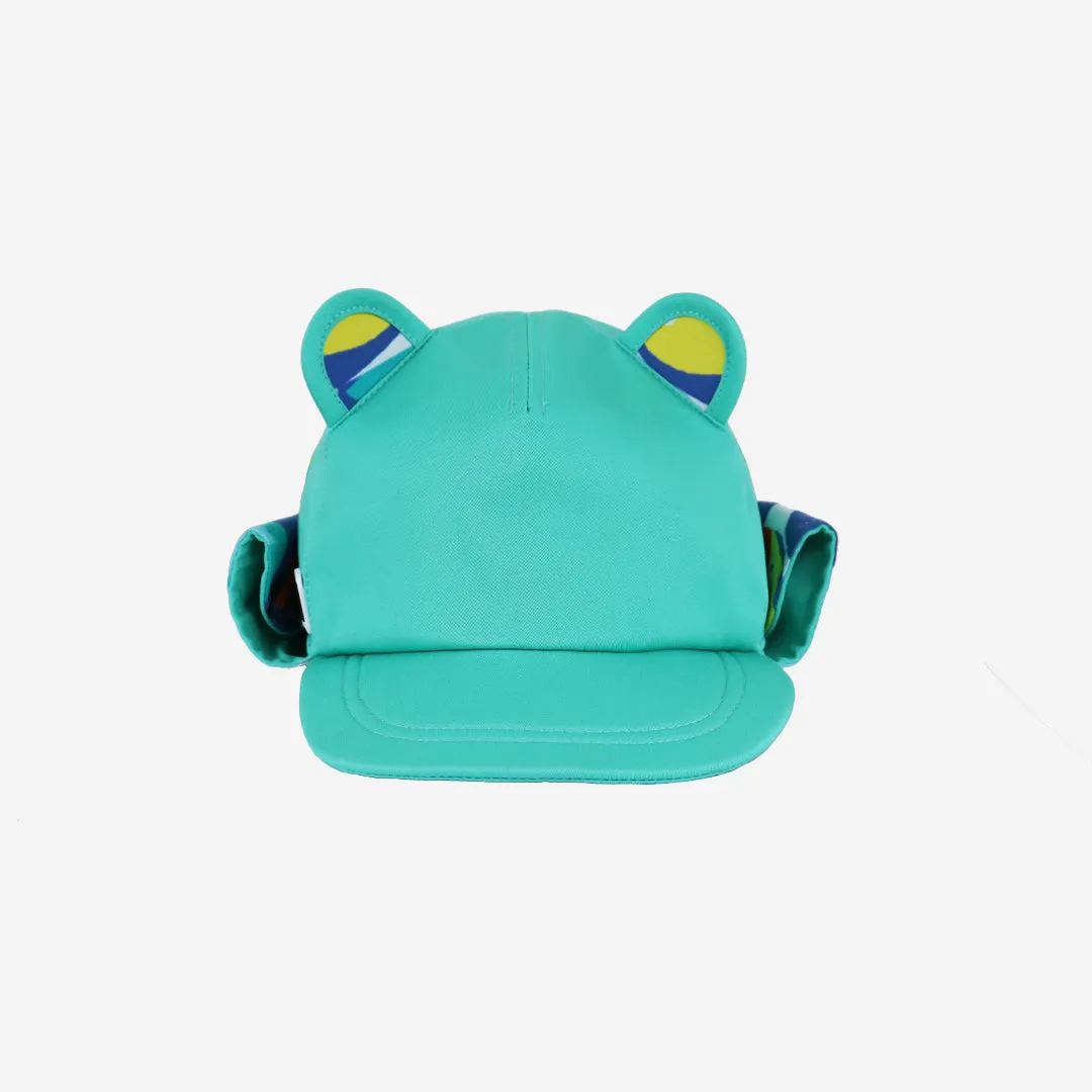 Kids Cub Sun Hat with Neck Flap: Turquoise