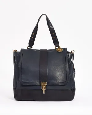 Lanvin Black Leather Shoulder Happy Bag