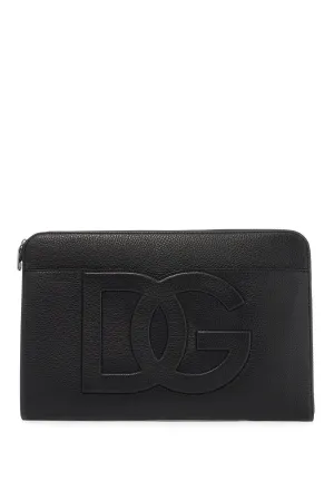 large hammered leather pouch