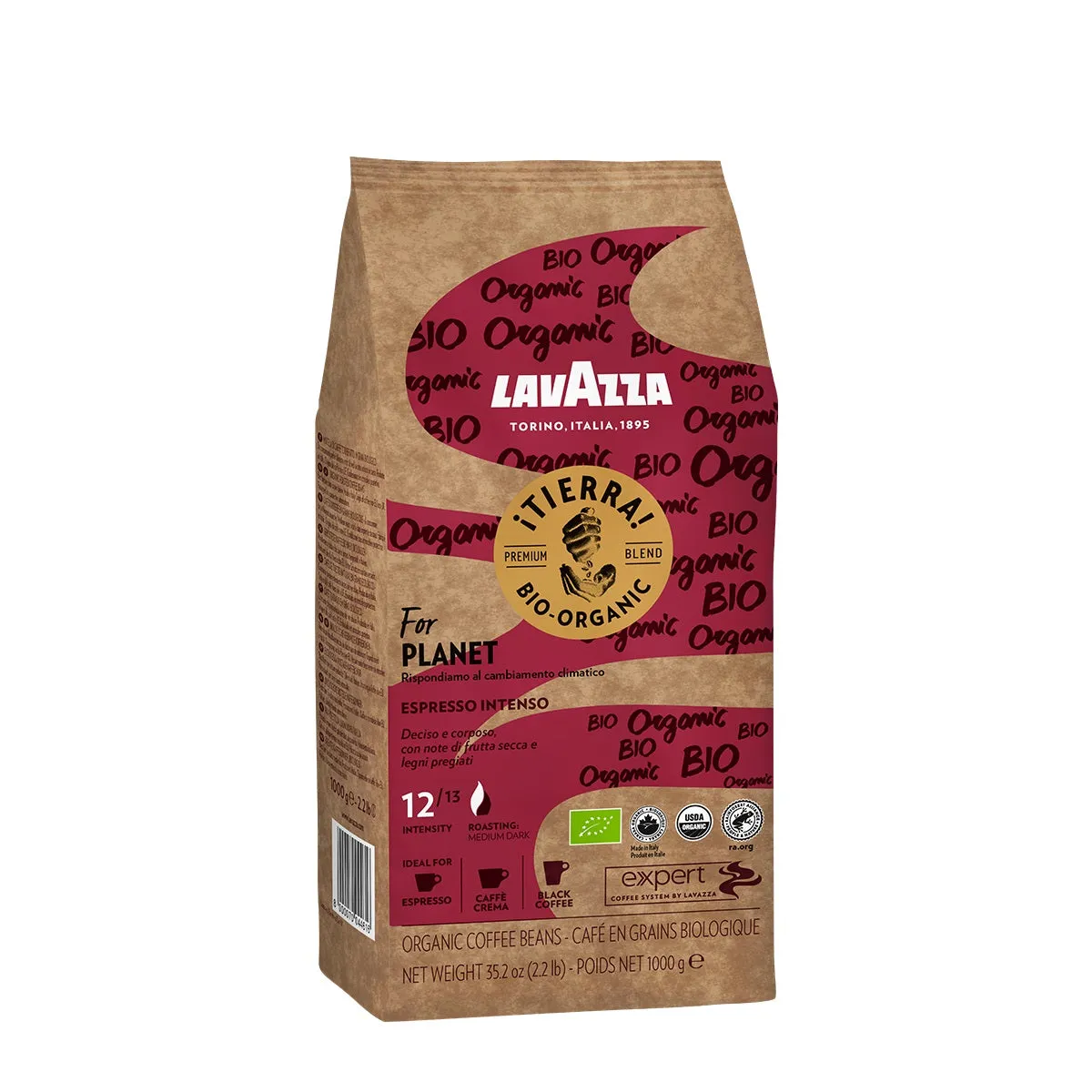 Lavazza Tierra Bio for Planet Espresso Intenso 6Kg Coffee Beans