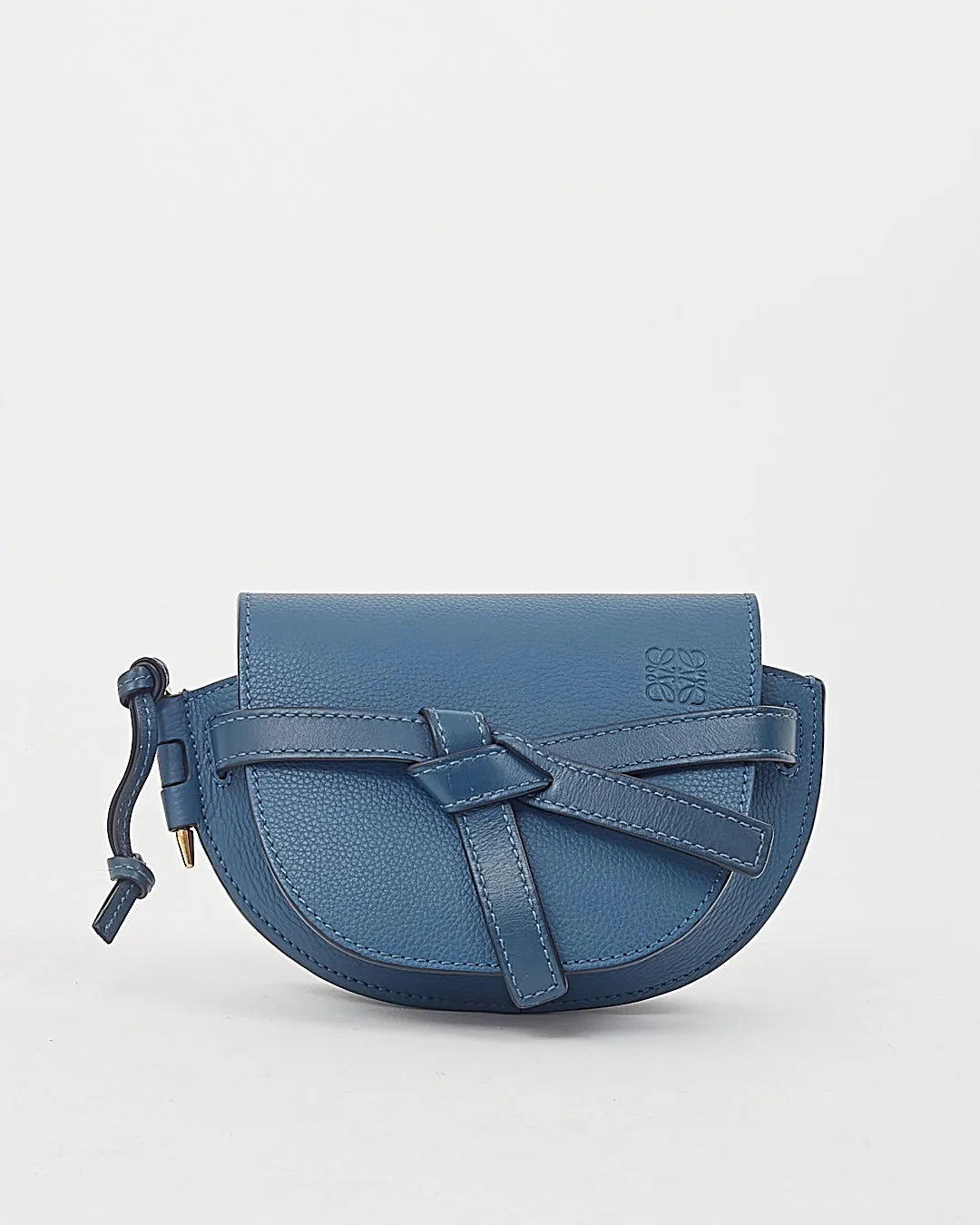 Loewe Blue Leather Mini Gate Crossbody Bag