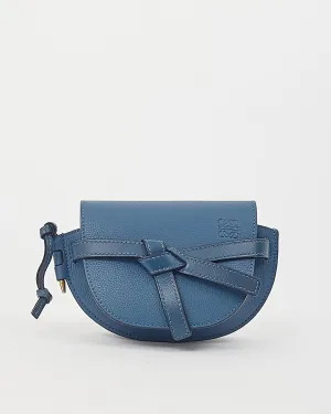 Loewe Blue Leather Mini Gate Crossbody Bag