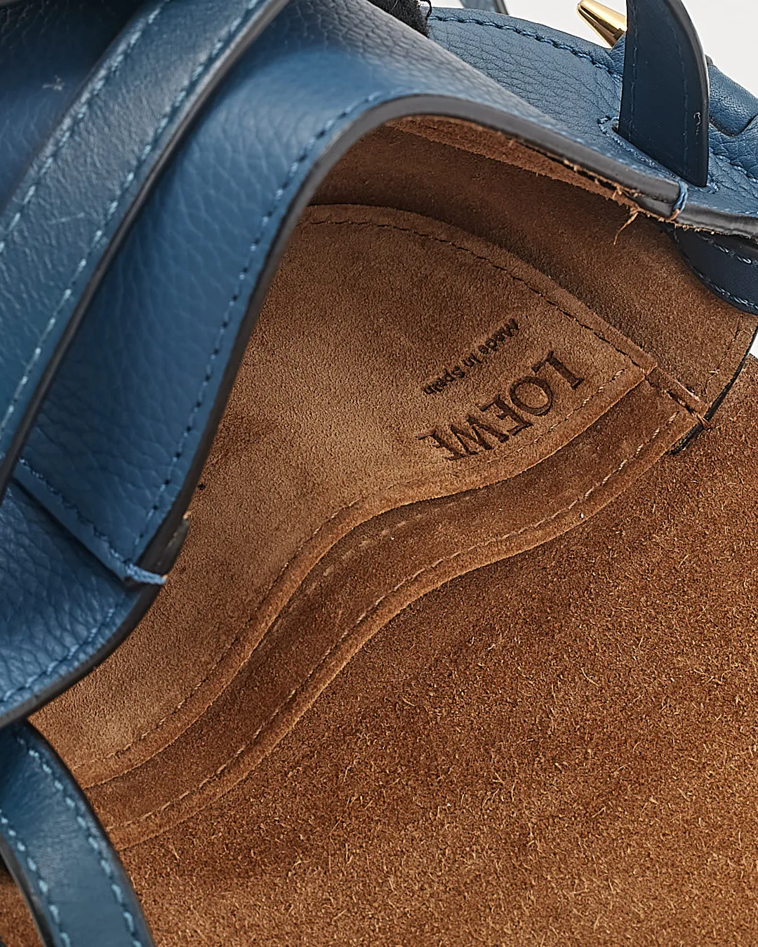 Loewe Blue Leather Mini Gate Crossbody Bag