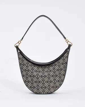 Loewe Navy/Black Anagram Jacquard Classic Luna Shoulder Bag