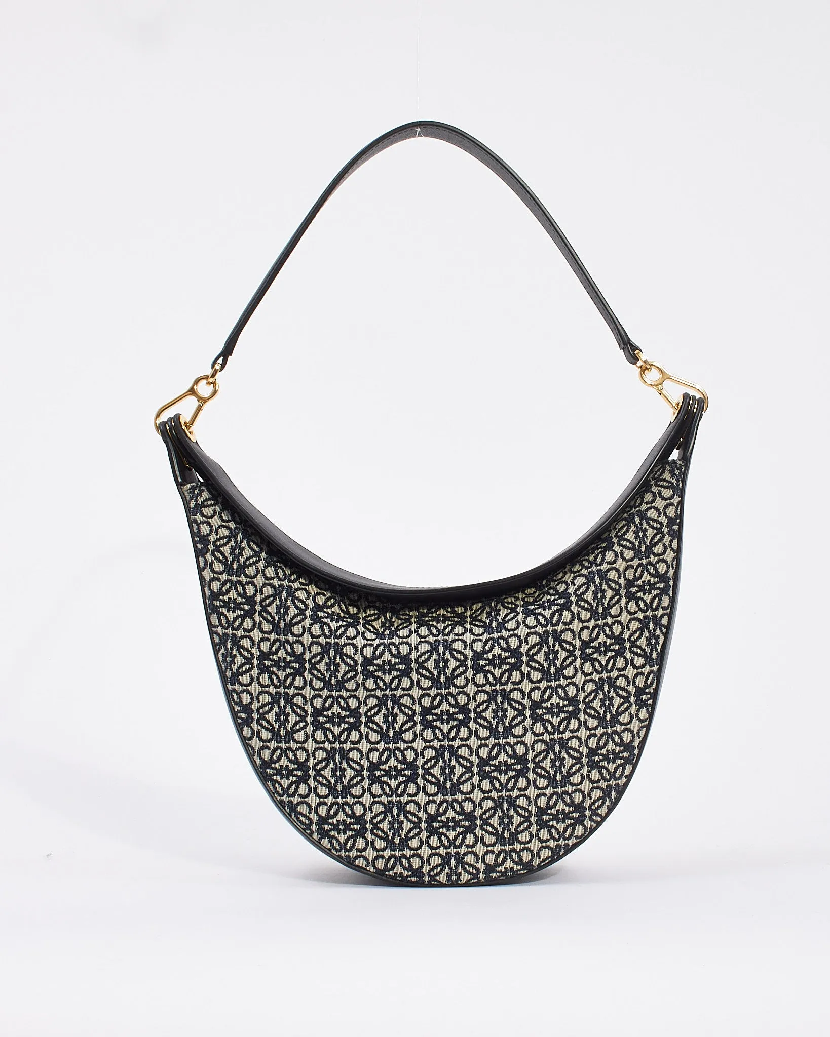 Loewe Navy/Black Anagram Jacquard Classic Luna Shoulder Bag
