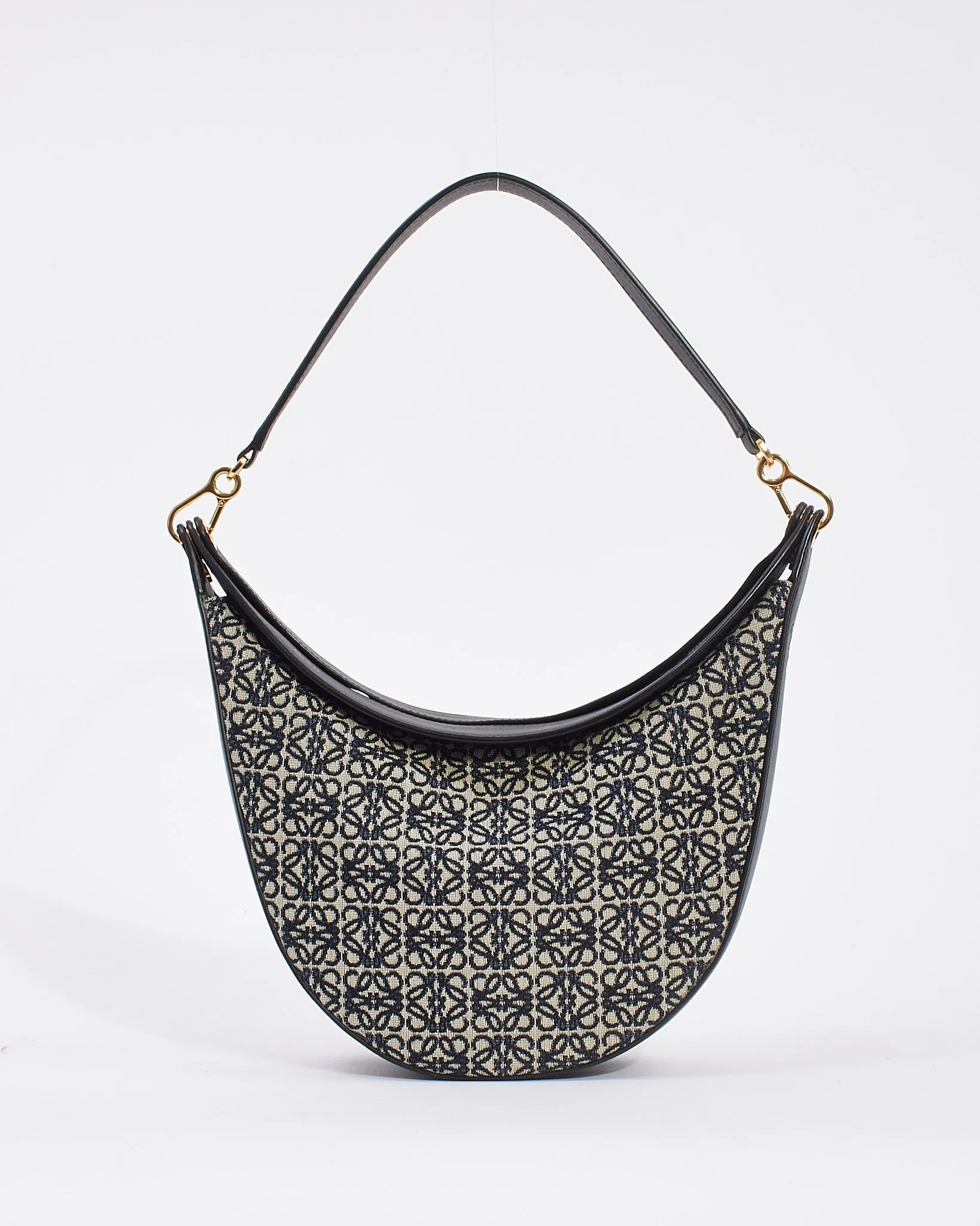 Loewe Navy/Black Anagram Jacquard Classic Luna Shoulder Bag