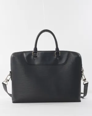 Louis Vuitton Black Epi Leather Porte Document Jules Business Bag