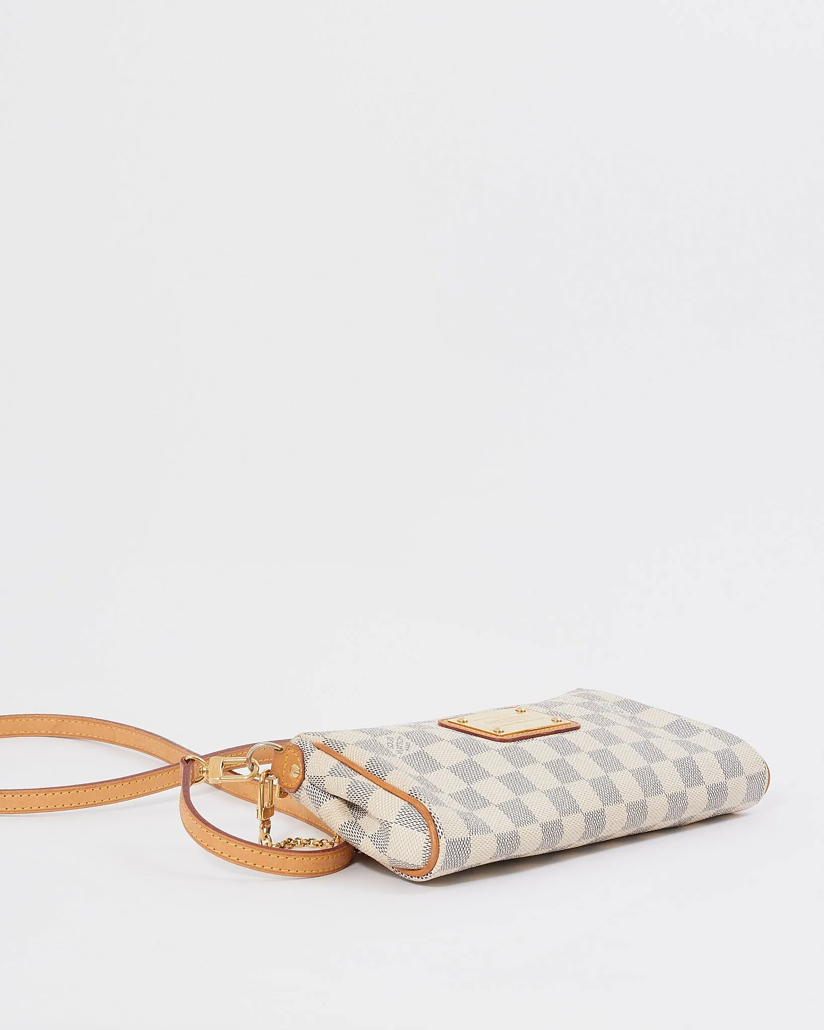 Louis Vuitton Damier Azur Canvas Eva Clutch Crossbody Bag
