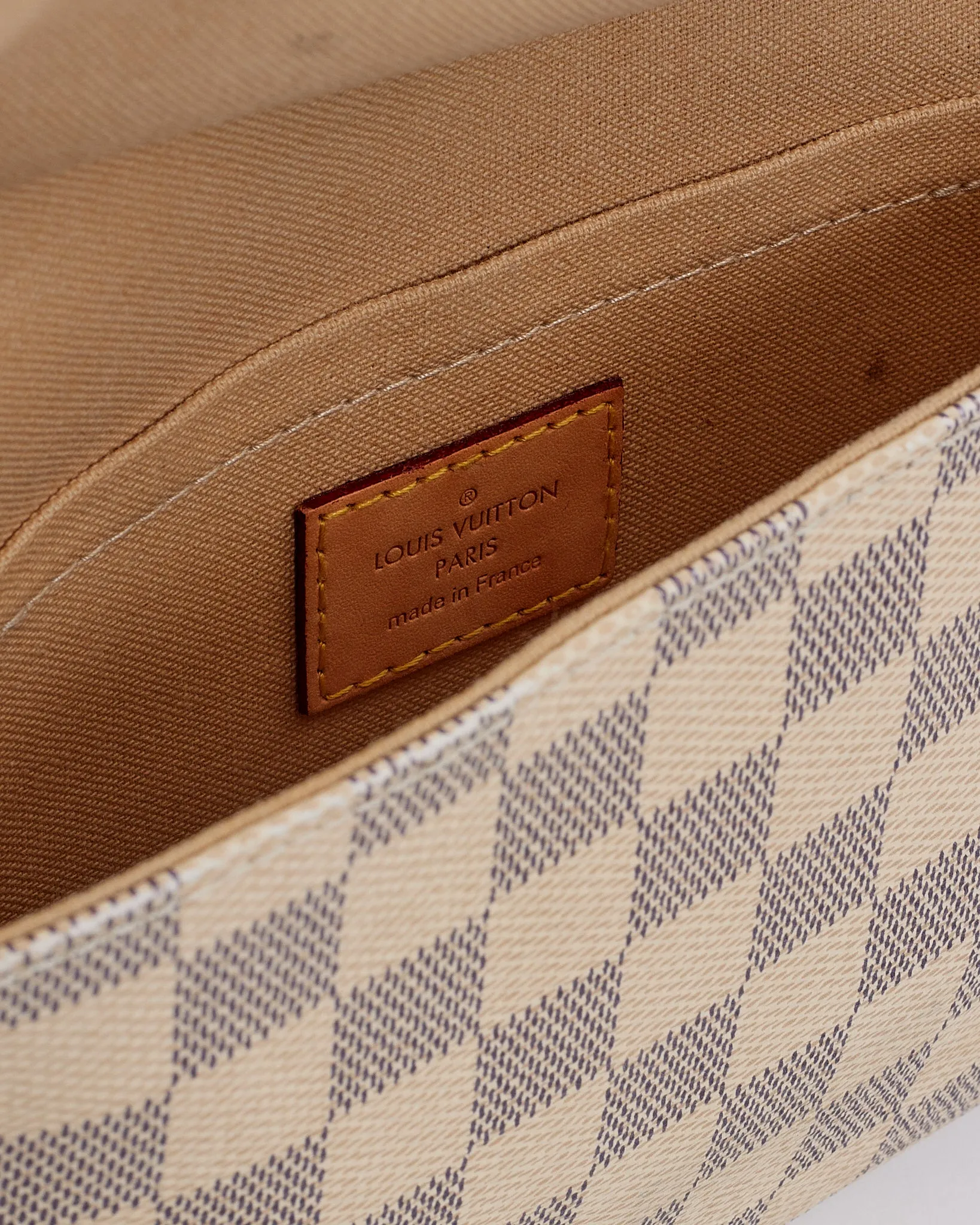Louis Vuitton Damier Azur Canvas Eva Clutch Crossbody Bag