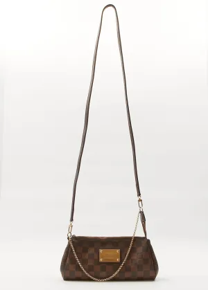 Louis Vuitton Damier Ebene Canvas Eva Clutch Bag